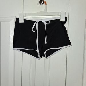 Black Women's Shorts with White Trim